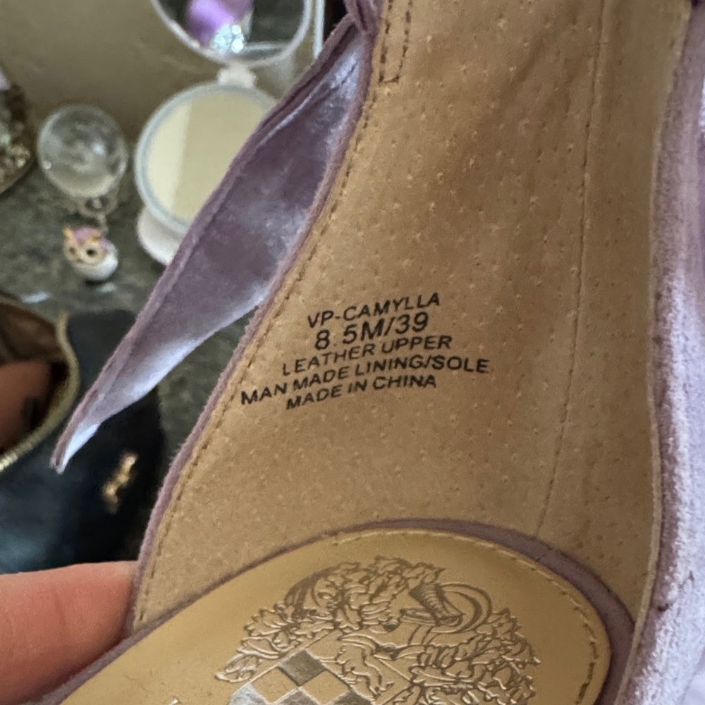 Vince Camuto Camylla Lavender Knotted Heels - Picture 4 of 5